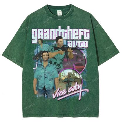 GRAND THEFT AUTO: VICE CITY Tee Unisex Fit Washed T-Shirt 