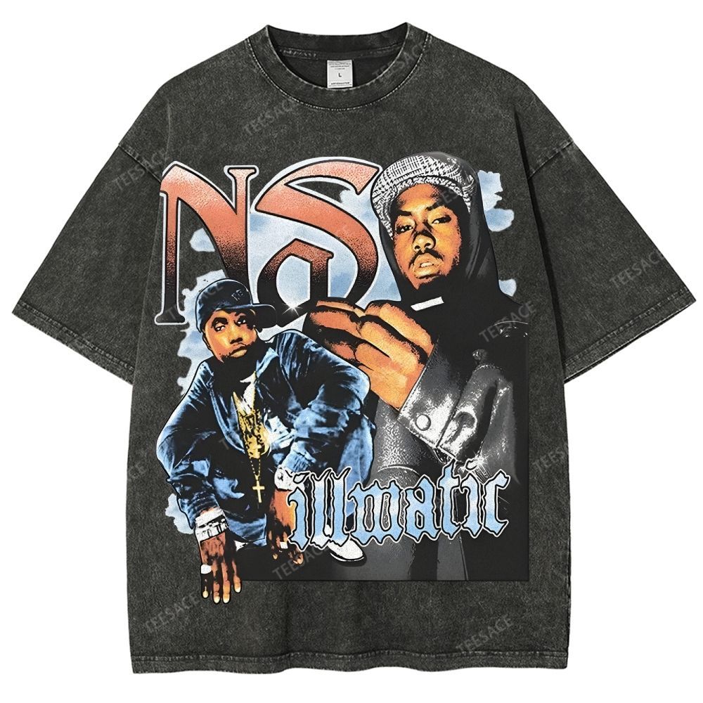 Unisex-Adult Ultra Cotton Washed T-Shirt Graphic NAS TEE