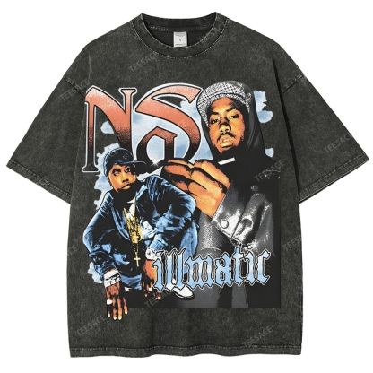 Unisex-Adult Ultra Cotton Washed T-Shirt Graphic  NAS TEE