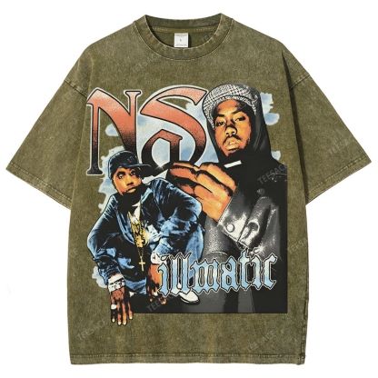 Unisex-Adult Ultra Cotton Washed T-Shirt Graphic  NAS TEE