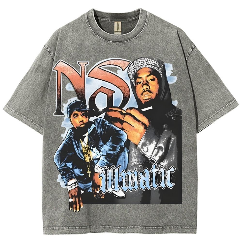 Unisex-Adult Ultra Cotton Washed T-Shirt Graphic  NAS TEE