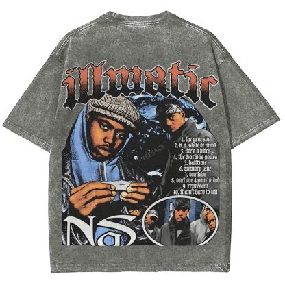 Unisex-Adult Ultra Cotton Washed T-Shirt Graphic  NAS TEE