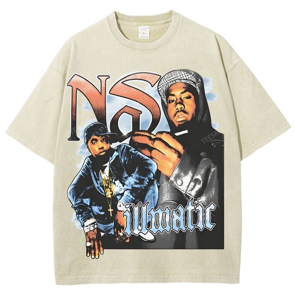 Unisex-Adult Ultra Cotton Washed T-Shirt Graphic  NAS TEE