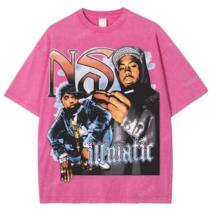 Unisex-Adult Ultra Cotton Washed T-Shirt Graphic  NAS TEE