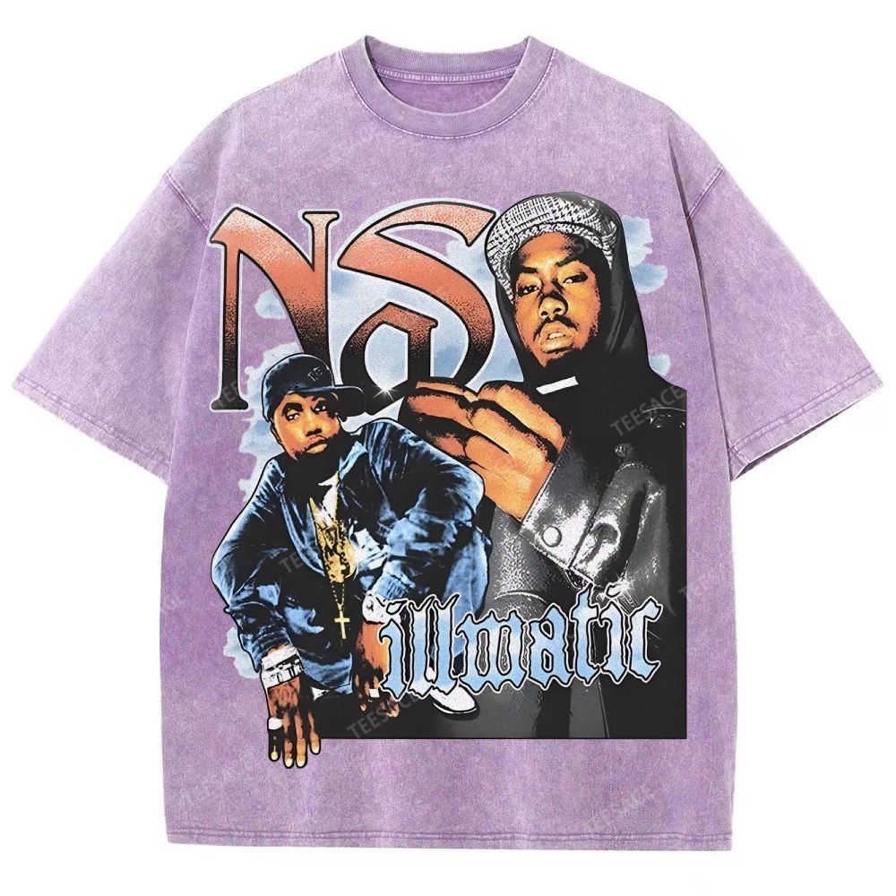 Unisex-Adult Ultra Cotton Washed T-Shirt Graphic  NAS TEE