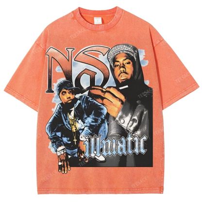Unisex-Adult Ultra Cotton Washed T-Shirt Graphic  NAS TEE