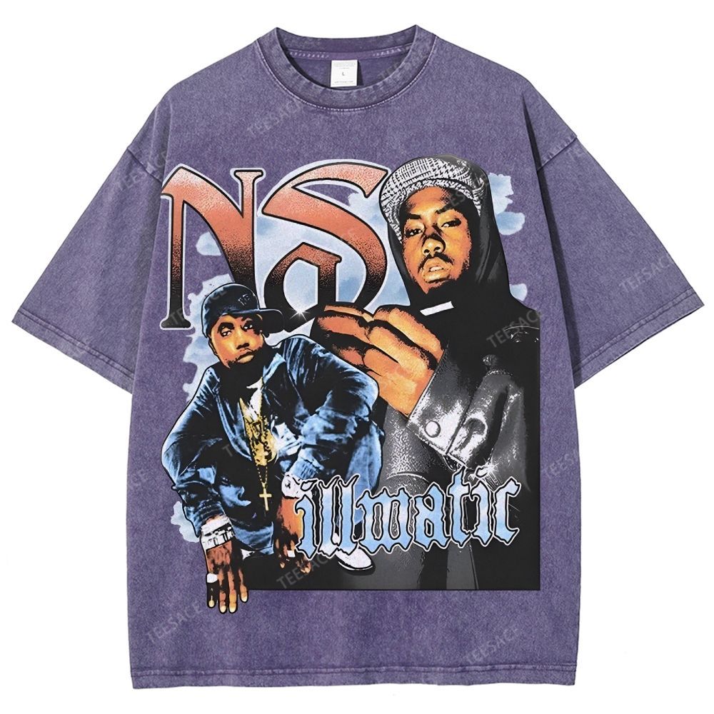 Unisex-Adult Ultra Cotton Washed T-Shirt Graphic  NAS TEE