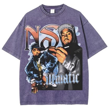Unisex-Adult Ultra Cotton Washed T-Shirt Graphic  NAS TEE