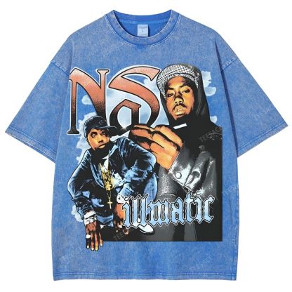 Unisex-Adult Ultra Cotton Washed T-Shirt Graphic  NAS TEE