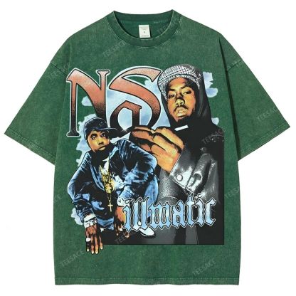 Unisex-Adult Ultra Cotton Washed T-Shirt Graphic  NAS TEE