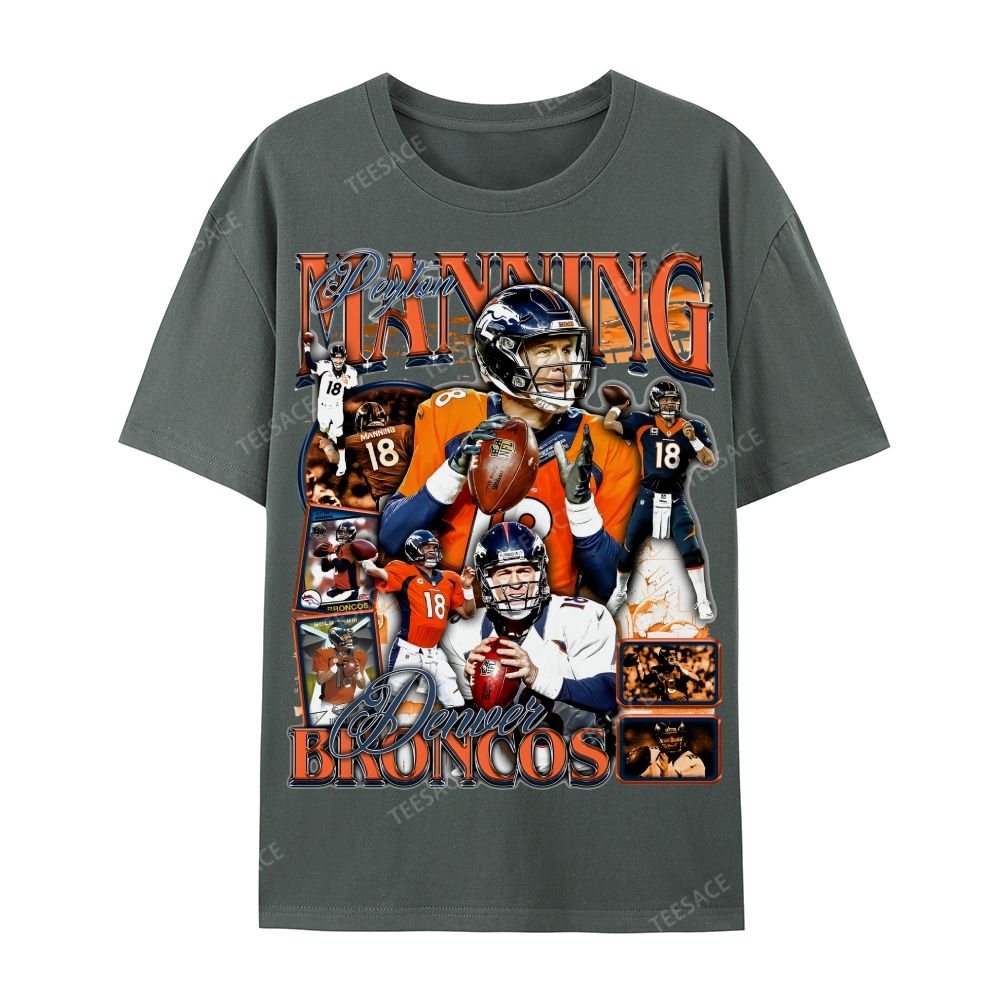 Peyton Manning Tee Casual Short Sleeve T-Shirt  
