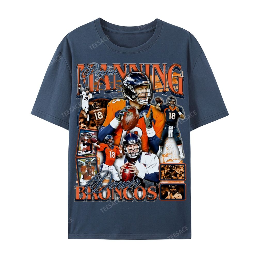 Peyton Manning Tee Casual Short Sleeve T-Shirt  