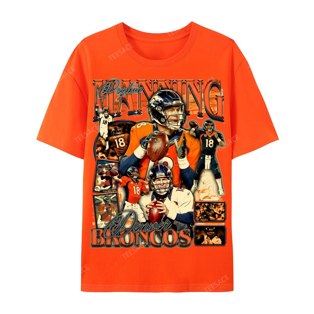 Peyton Manning Tee Casual Short Sleeve T-Shirt  
