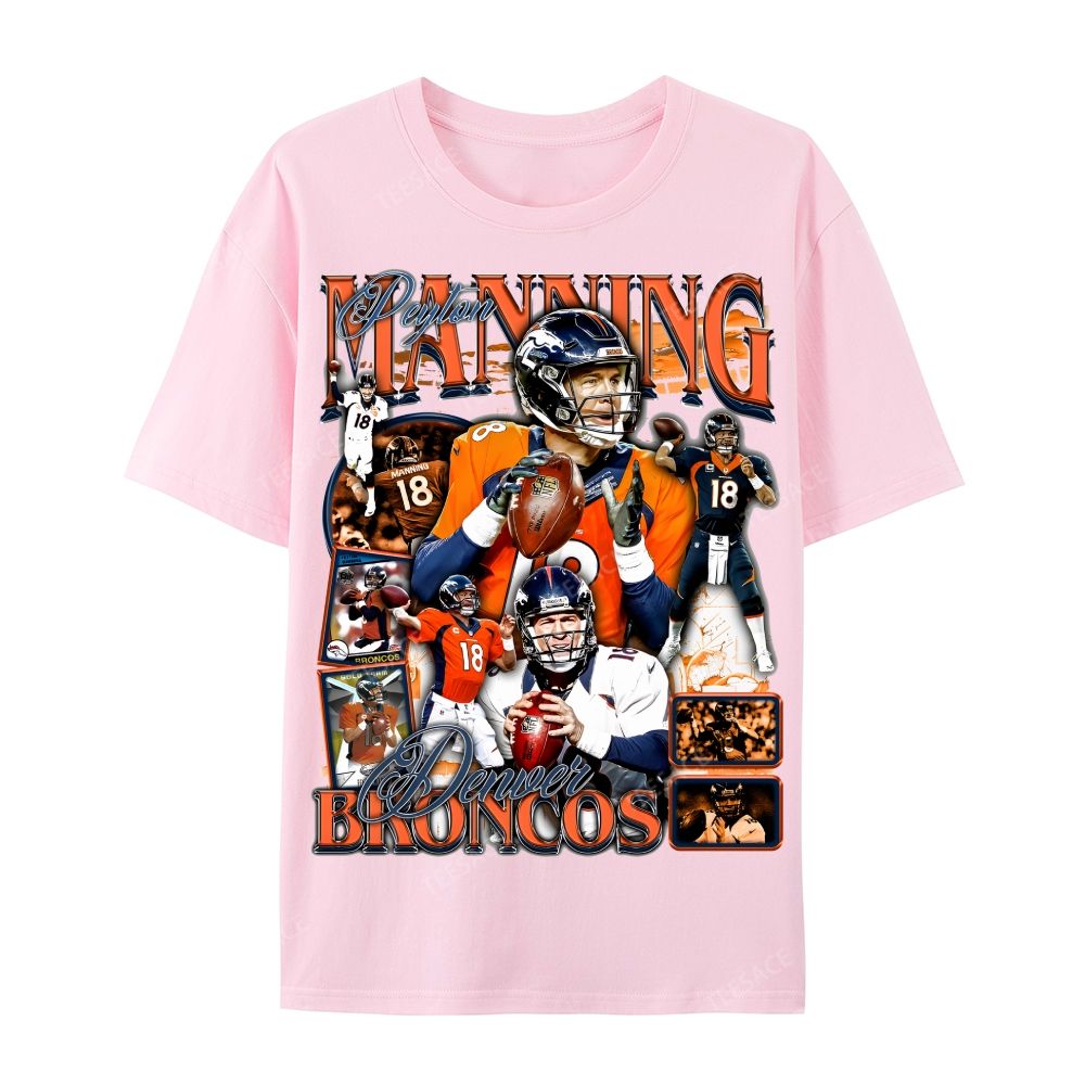 Peyton Manning Tee Casual Short Sleeve T-Shirt  