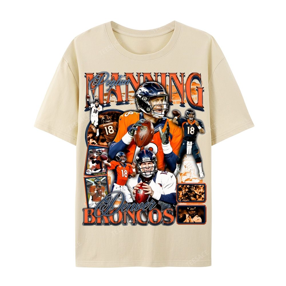 Peyton Manning Tee Casual Short Sleeve T-Shirt  