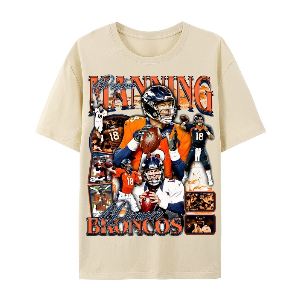 Peyton Manning Tee Casual Short Sleeve T-Shirt  