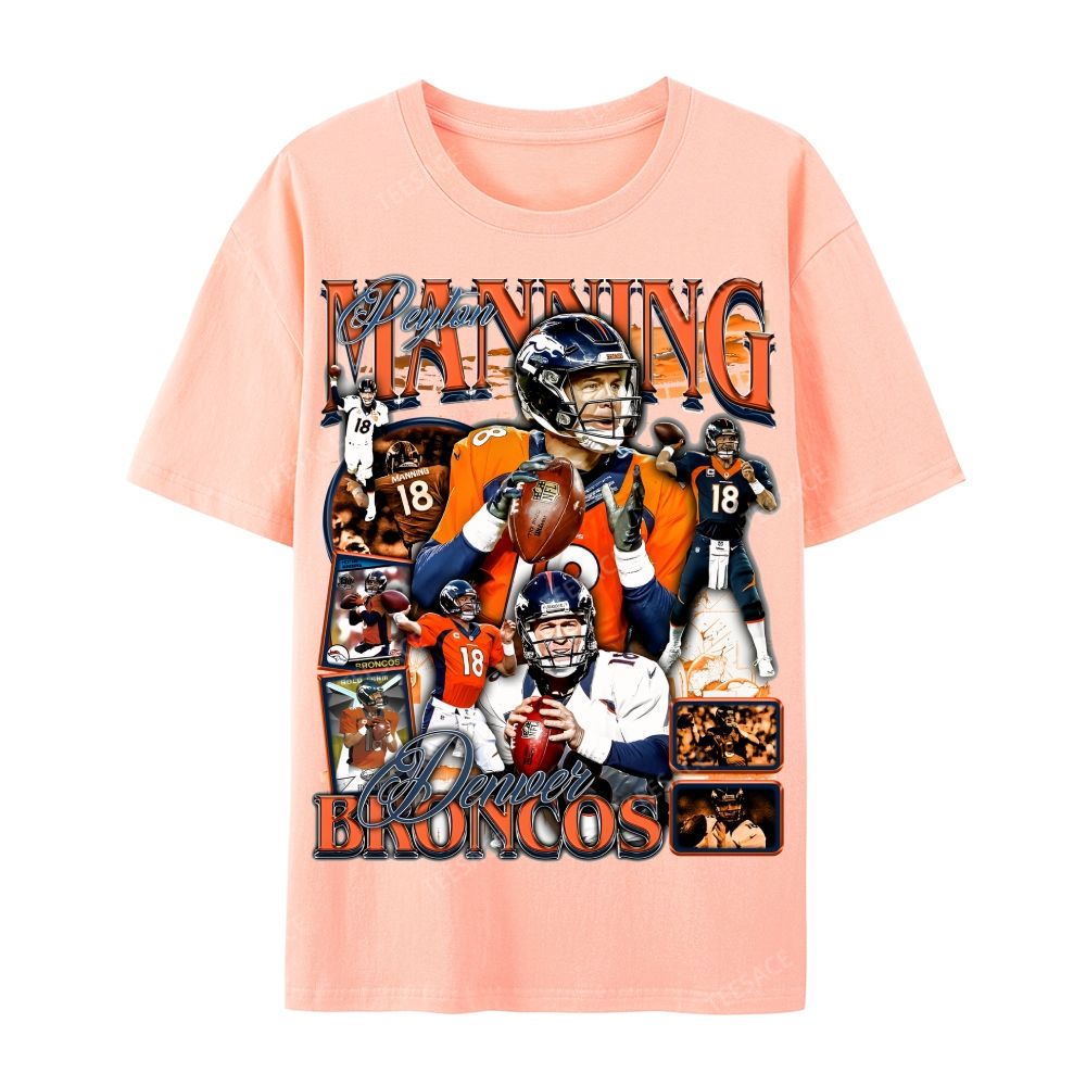 Peyton Manning Tee Casual Short Sleeve T-Shirt  