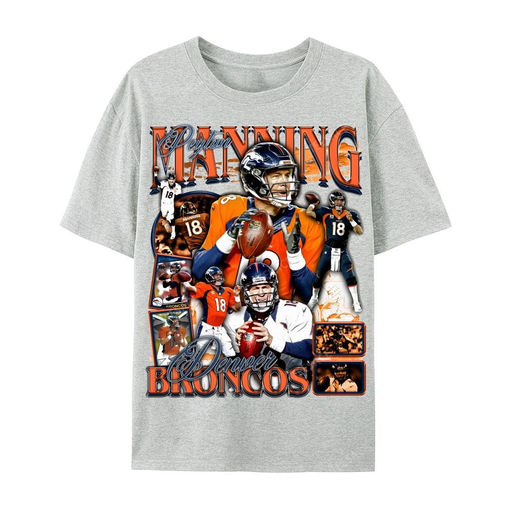 Peyton Manning Tee Casual Short Sleeve T-Shirt  