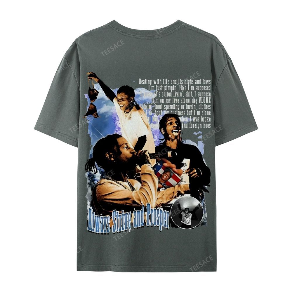 Unisex-Adult Ultra Cotton T-Shirt Graphic  ASAP Rocky V1 Tee