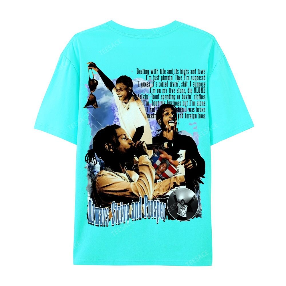 Unisex-Adult Ultra Cotton T-Shirt Graphic  ASAP Rocky V1 Tee
