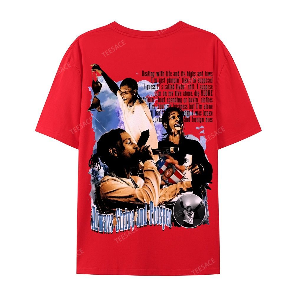 Unisex-Adult Ultra Cotton T-Shirt Graphic  ASAP Rocky V1 Tee