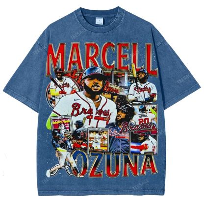 Unisex-Adult Ultra Cotton Washed T-Shirt Graphic MARCELL OZUNA TEE