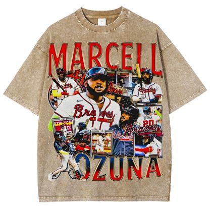 Unisex-Adult Ultra Cotton Washed T-Shirt Graphic MARCELL OZUNA TEE