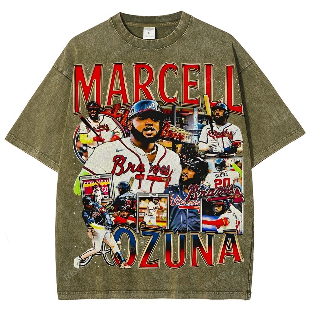 Unisex-Adult Ultra Cotton Washed T-Shirt Graphic MARCELL OZUNA TEE