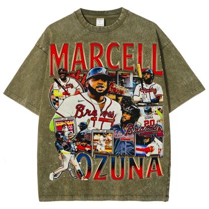 Unisex-Adult Ultra Cotton Washed T-Shirt Graphic MARCELL OZUNA TEE