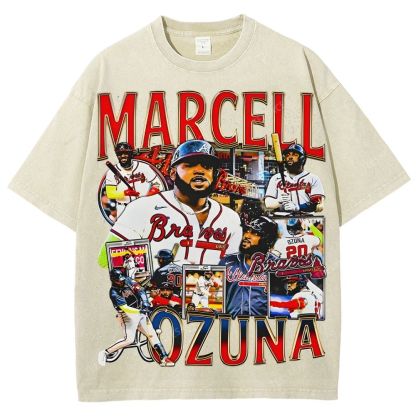 Unisex-Adult Ultra Cotton Washed T-Shirt Graphic MARCELL OZUNA TEE