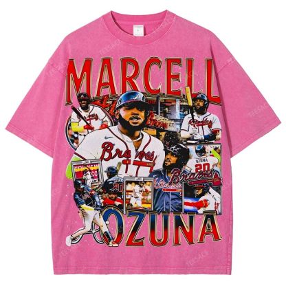 Unisex-Adult Ultra Cotton Washed T-Shirt Graphic MARCELL OZUNA TEE