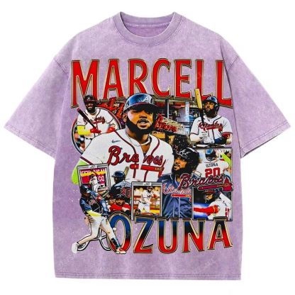 Unisex-Adult Ultra Cotton Washed T-Shirt Graphic MARCELL OZUNA TEE