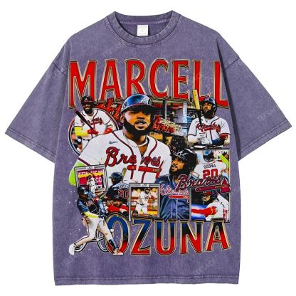 Unisex-Adult Ultra Cotton Washed T-Shirt Graphic MARCELL OZUNA TEE