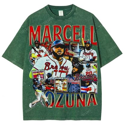 Unisex-Adult Ultra Cotton Washed T-Shirt Graphic MARCELL OZUNA TEE