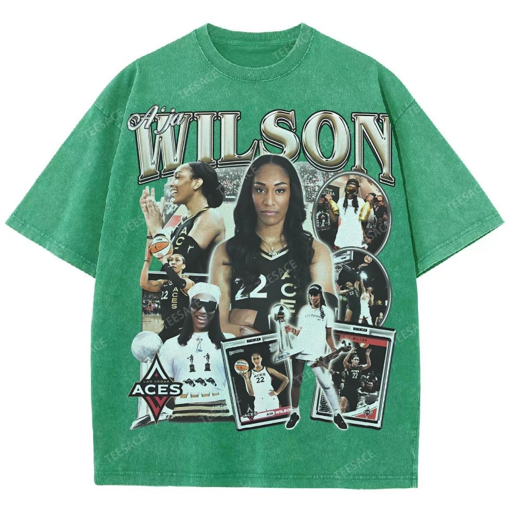 A'JA WILSON  Unisex Fit Washed T-Shirt  