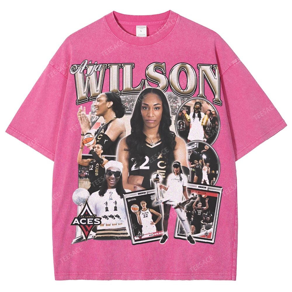 A'JA WILSON  Unisex Fit Washed T-Shirt  