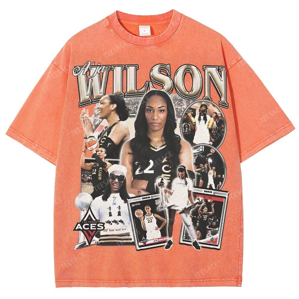 A'JA WILSON  Unisex Fit Washed T-Shirt  