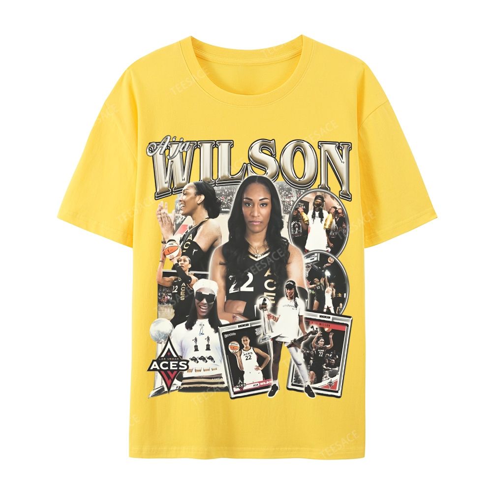 A'JA WILSON Casual Short Sleeve T-Shirt  