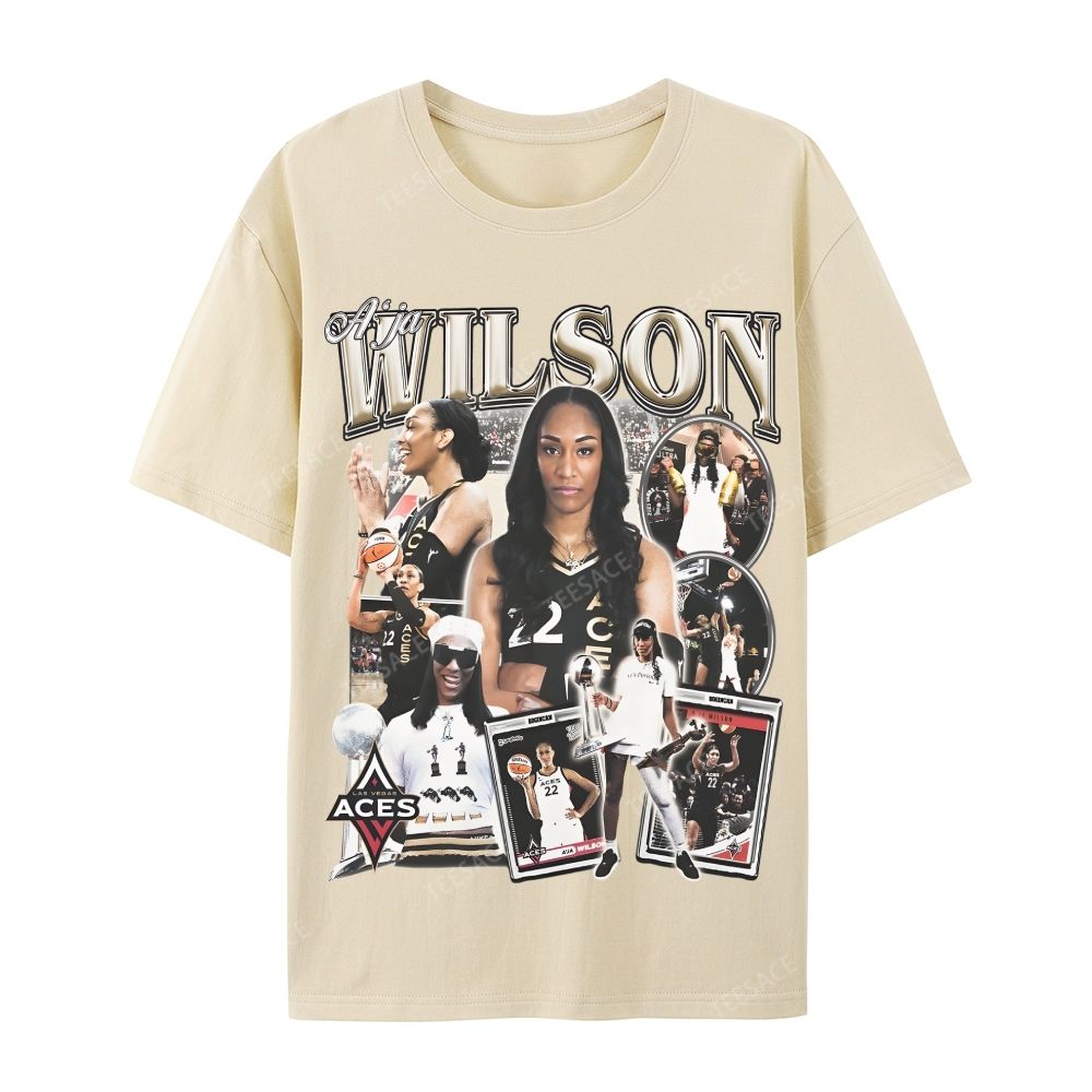 A'JA WILSON Casual Short Sleeve T-Shirt  