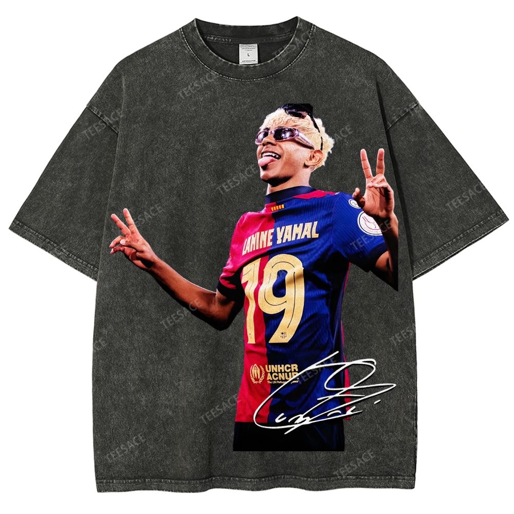 LAMINE YAMAL 2025 Tee Unisex Fit Washed T-Shirt 2505007290