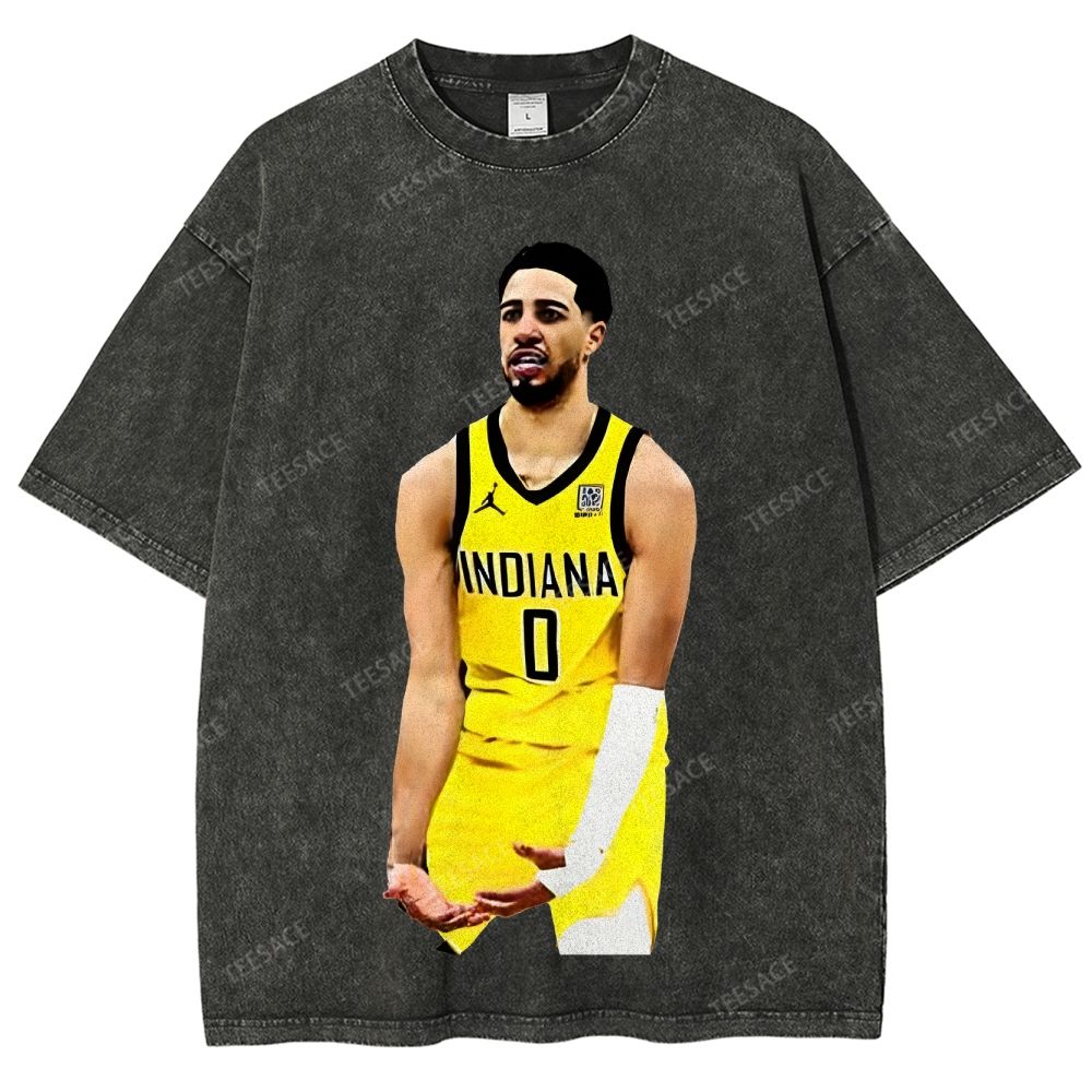 TYRESE HALIBURTON Tee Unisex Fit Washed T-Shirt 
