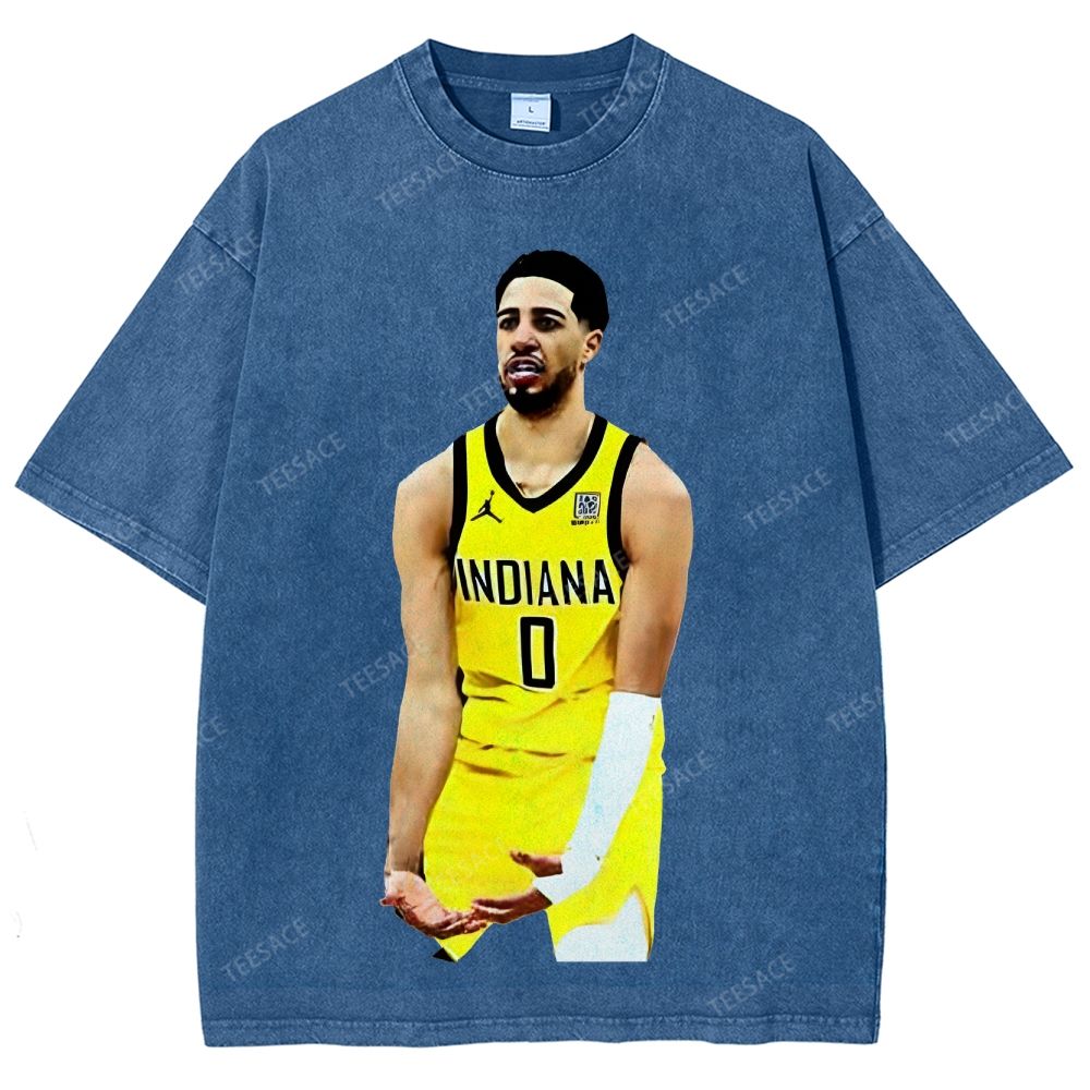 TYRESE HALIBURTON Tee Unisex Fit Washed T-Shirt 