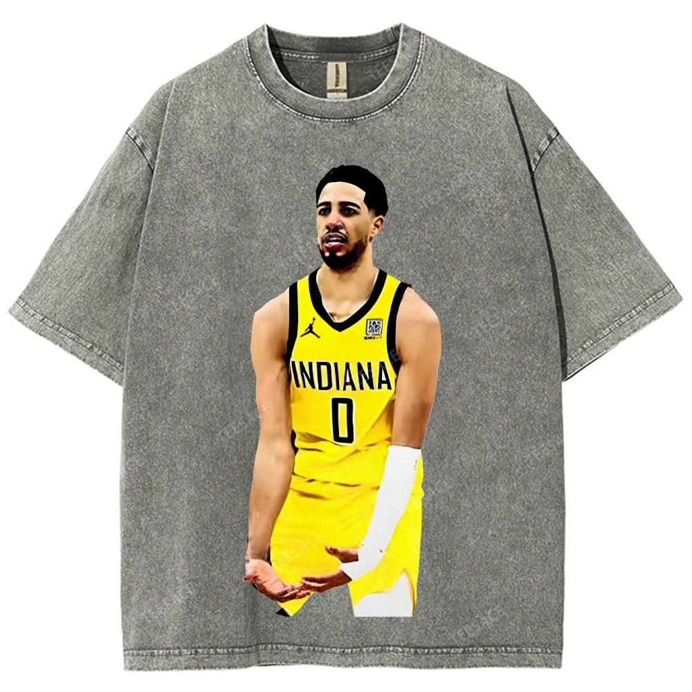 TYRESE HALIBURTON Tee Unisex Fit Washed T-Shirt 