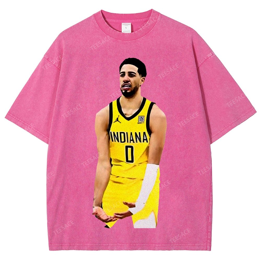 TYRESE HALIBURTON Tee Unisex Fit Washed T-Shirt 