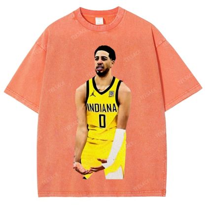 TYRESE HALIBURTON Tee Unisex Fit Washed T-Shirt 