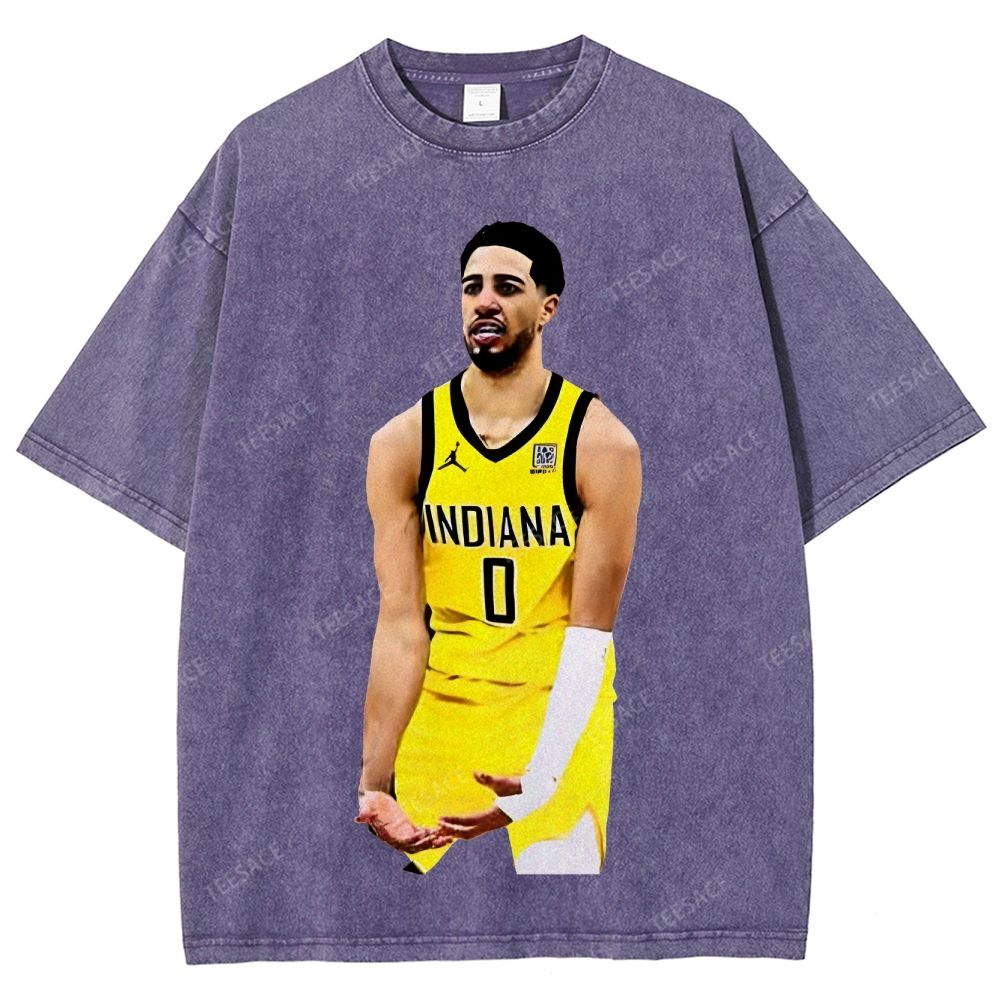 TYRESE HALIBURTON Tee Unisex Fit Washed T-Shirt 