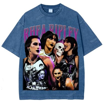 Unisex-Adult Ultra Cotton Washed T-Shirt Graphic RHEA RIPLEY TEE