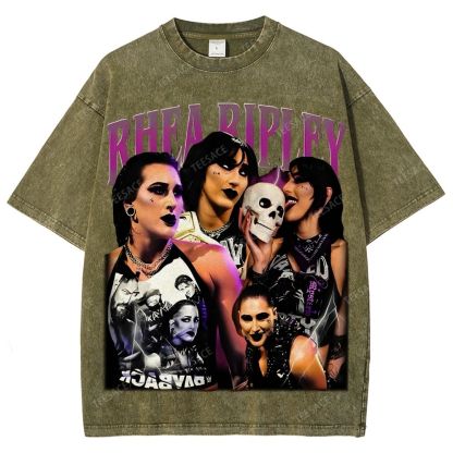 Unisex-Adult Ultra Cotton Washed T-Shirt Graphic RHEA RIPLEY TEE