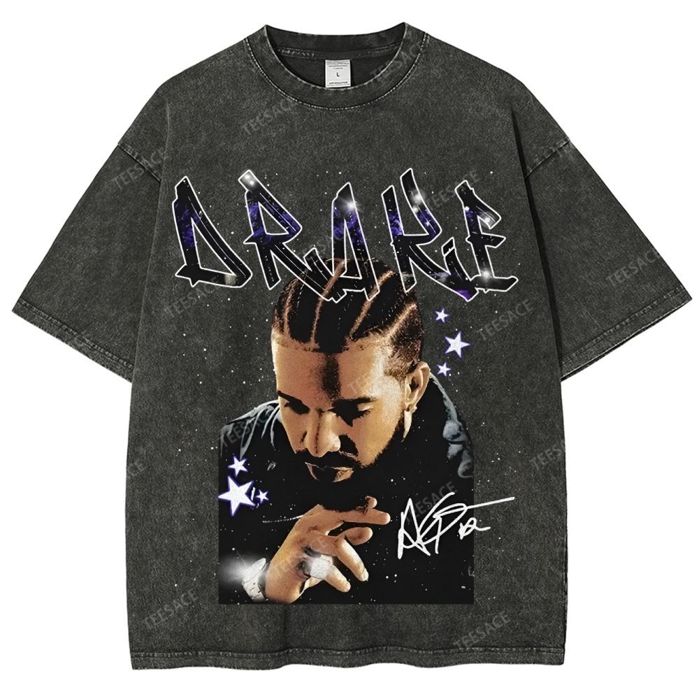Unisex-Adult Ultra Cotton Washed T-Shirt Graphic DRAKE TEE