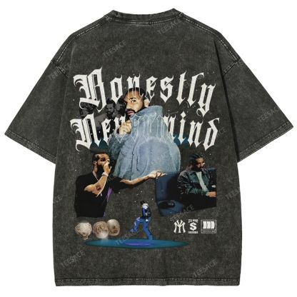Unisex-Adult Ultra Cotton Washed T-Shirt Graphic  DRAKE TEE